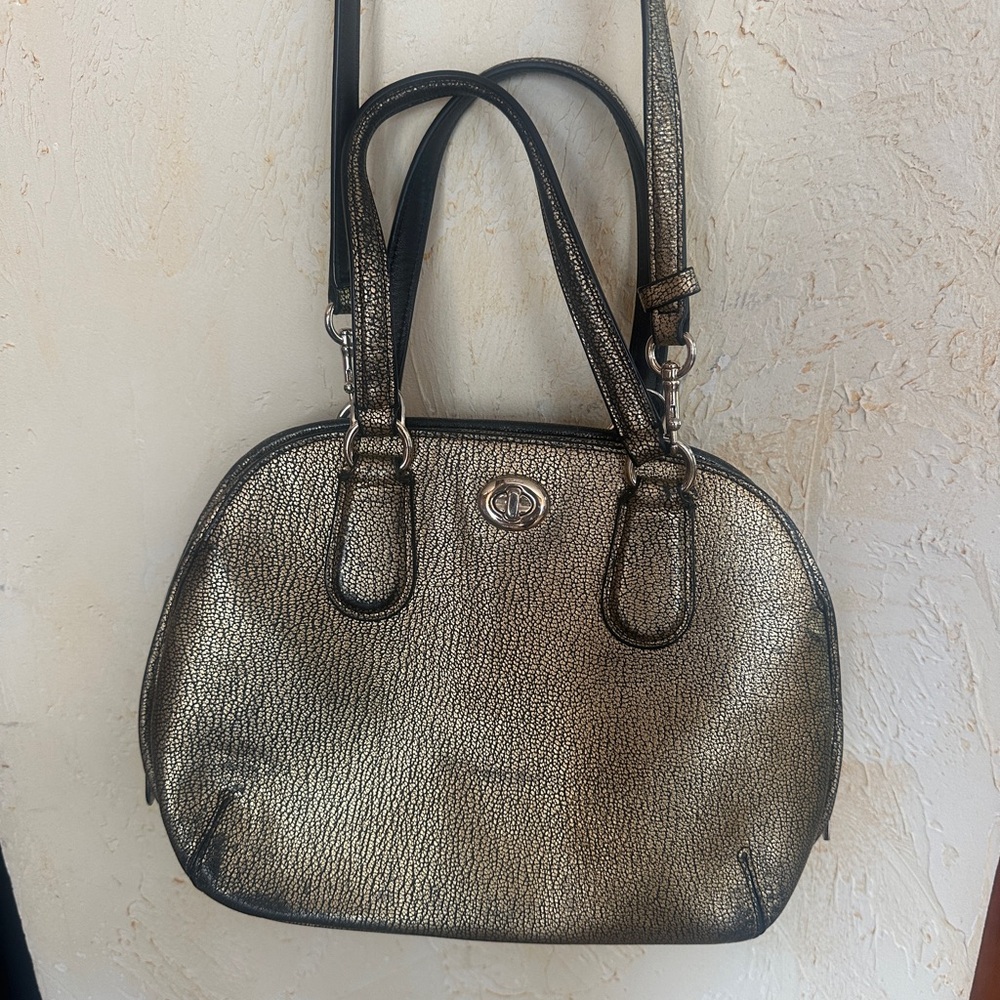 Coach Metallic Gold Shoulder Bag
